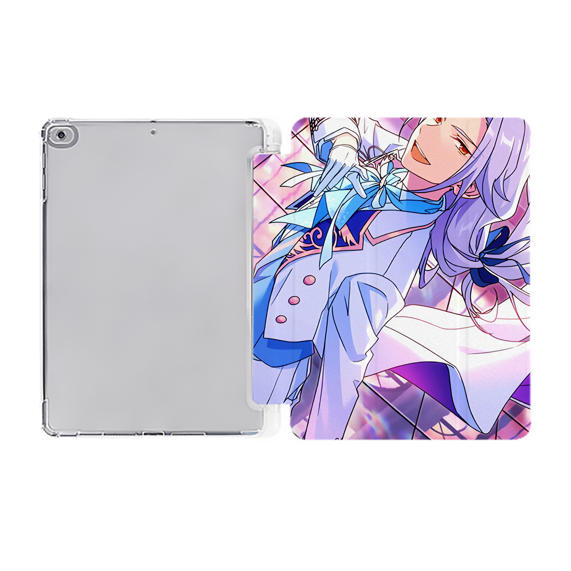 （画像用） あんさんぶるスターズ! Ensemble Stars IPad ケース ペン収納付き 三つ折りスタンド PUレザー×シリコン 対応機種9.5/10.5/10.9インチ